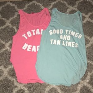 Pink Summer Tanks
